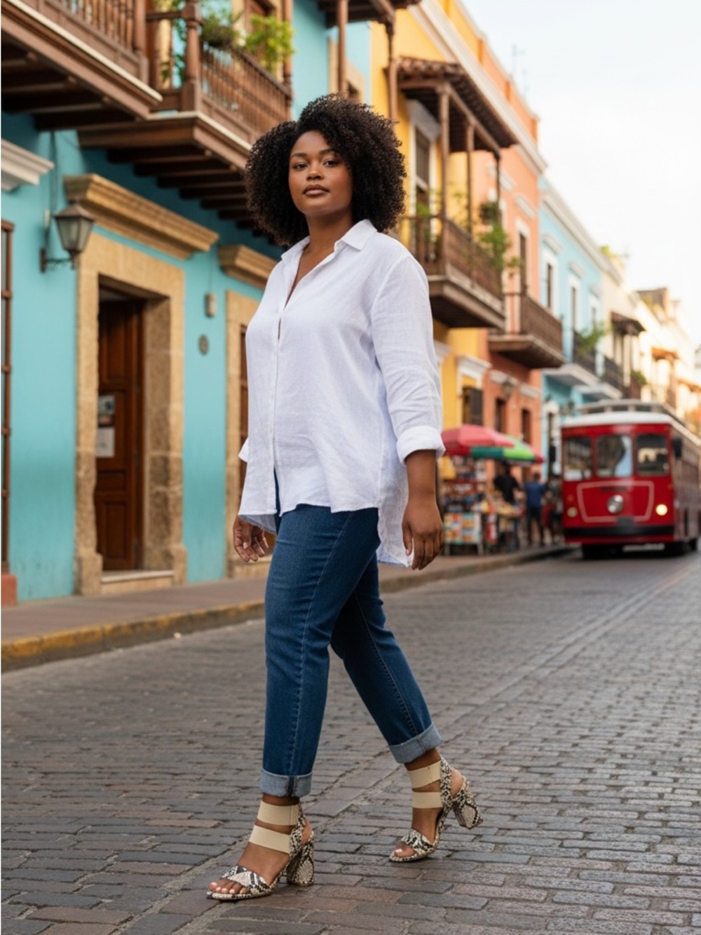 Bandolino Beige Snake-Print Strap Heels with Elastic Ankle Bands
